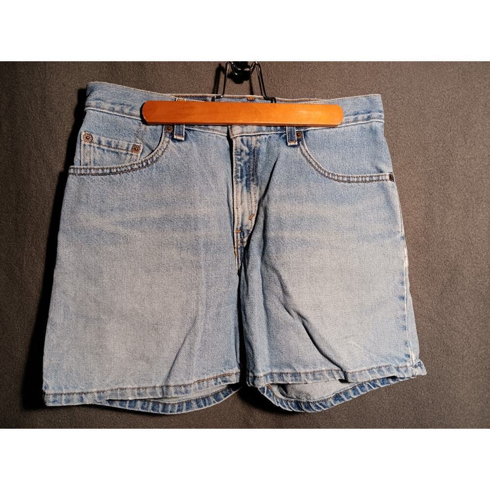 Levi’s 505 Shorts 90s USA Made Valencia 555 Light Wash Zip Fly Size 8 RARE - Picture 2 of 10